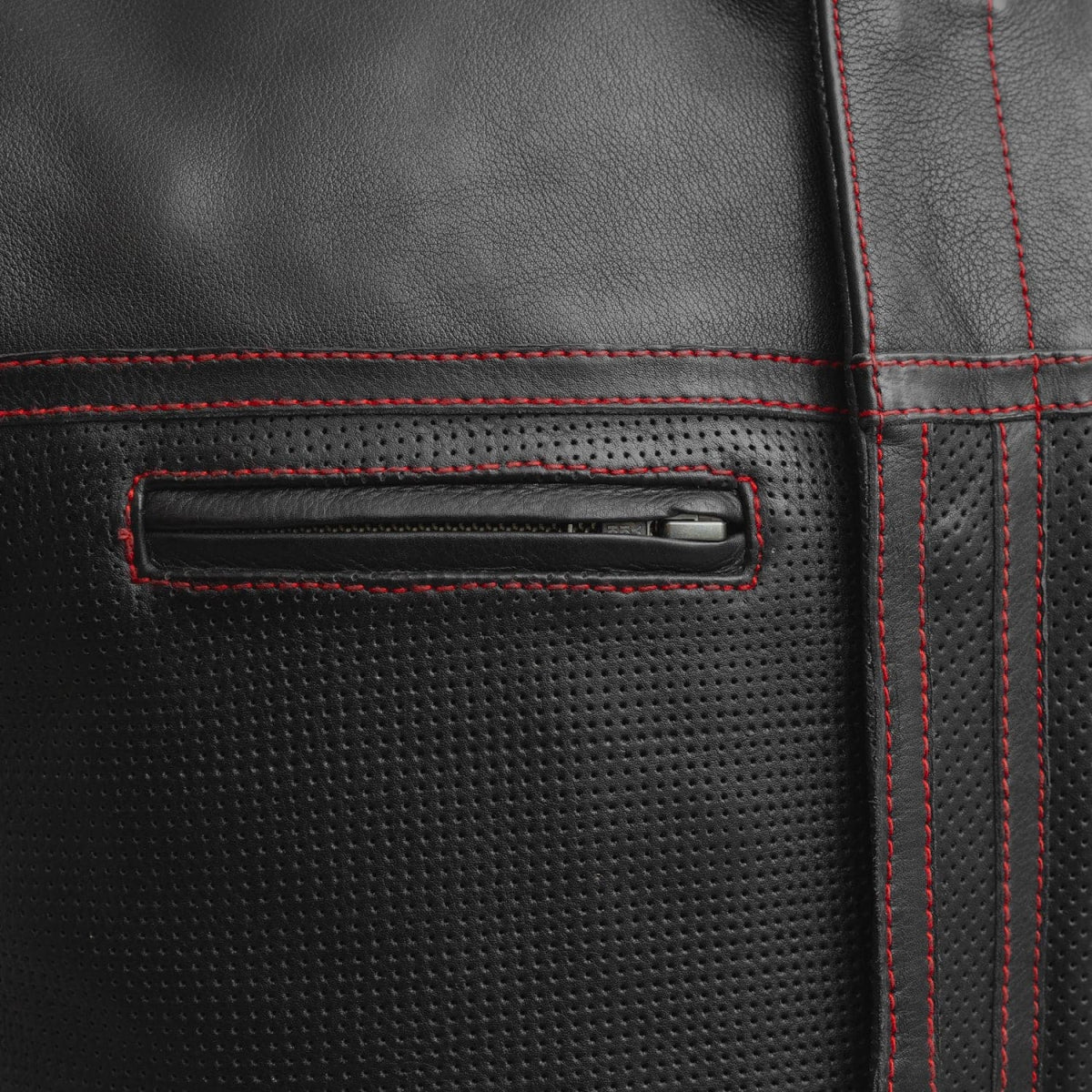 Lowrider Perforated Men's Leather Vest - Image 9