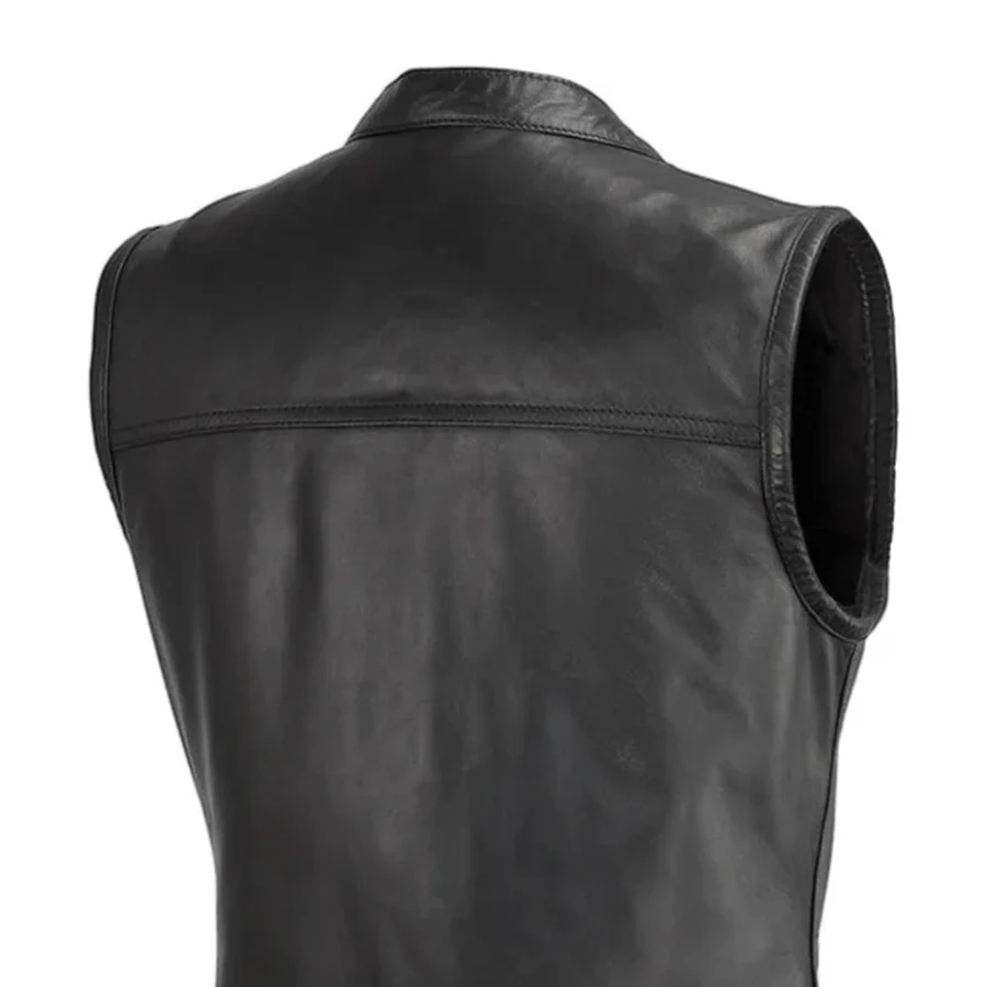 Ludlow Women's Motorcycle Leather Vest - Image 5
