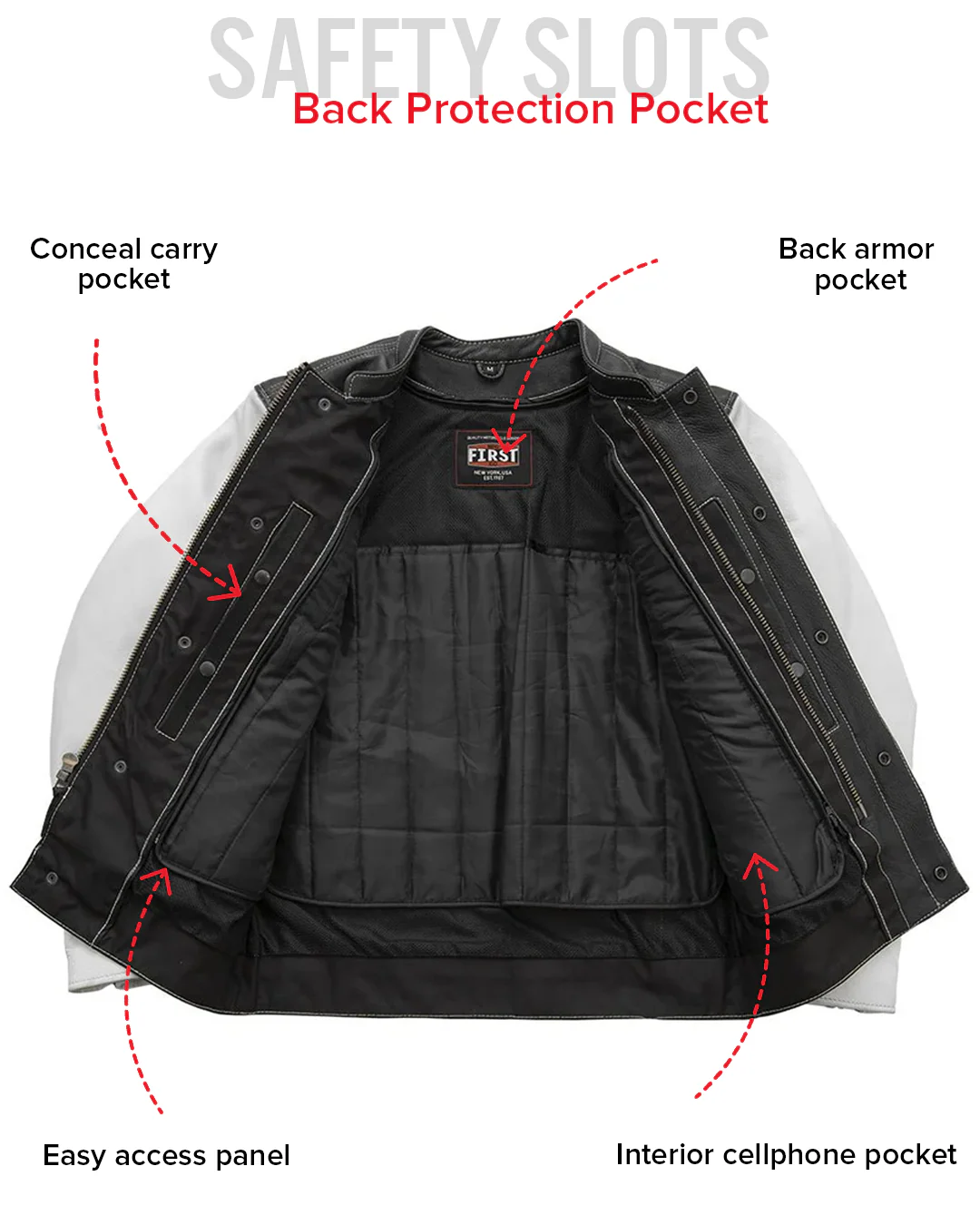 Vincent Men's Cafe Style Leather Jacket - Image 21