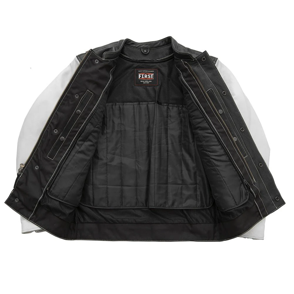 Vincent Men's Cafe Style Leather Jacket - Image 8