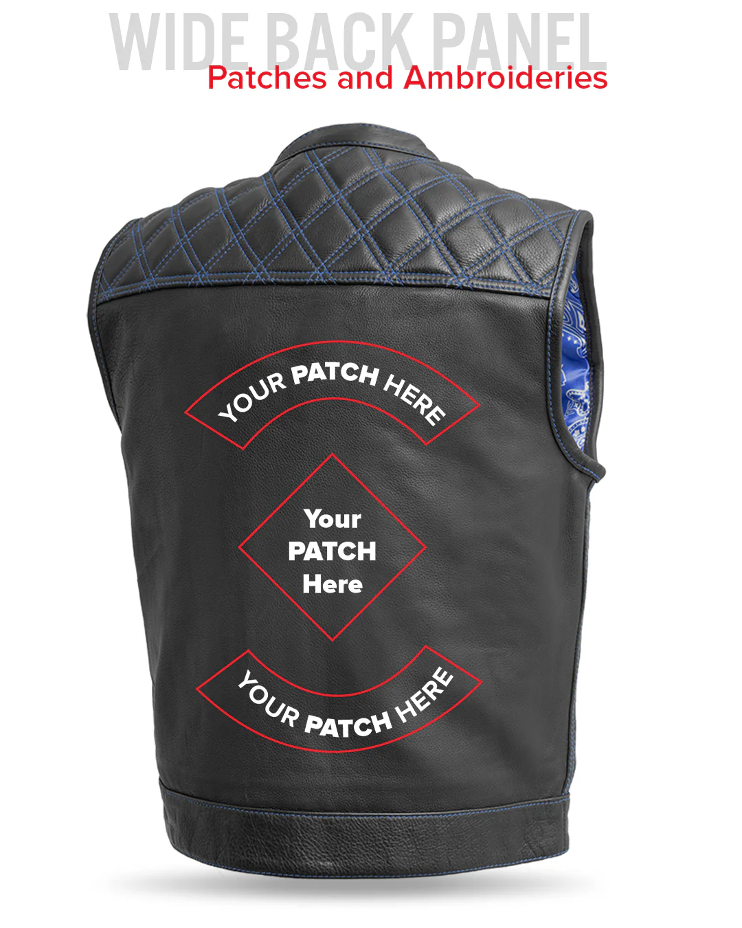 Downside Men's Motorcycle Leather Vest - Image 52