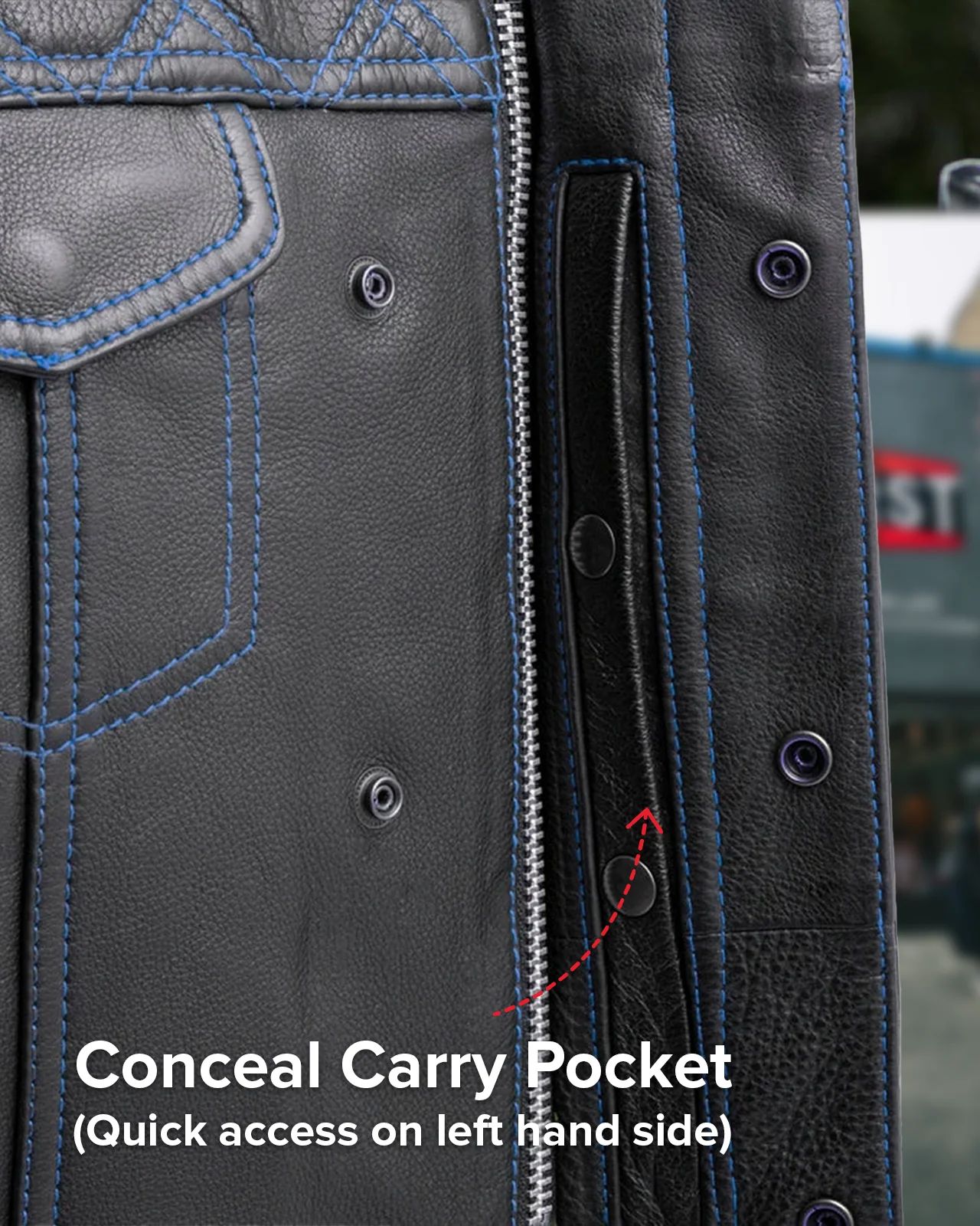 Upside Men's Club Style Leather Vest - Image 45