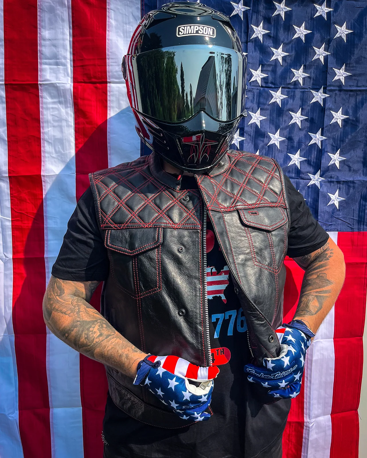 Upside Men's Club Style Leather Vest - Image 50