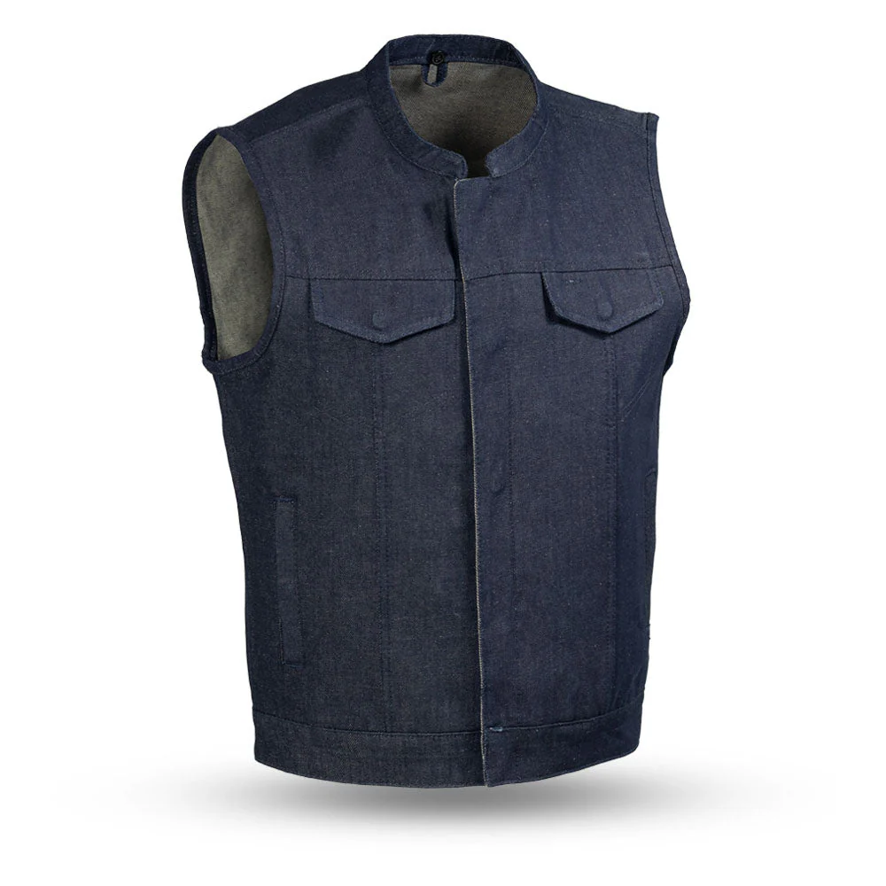 Kershaw Men's Motorcycle Denim Vest - Image 4