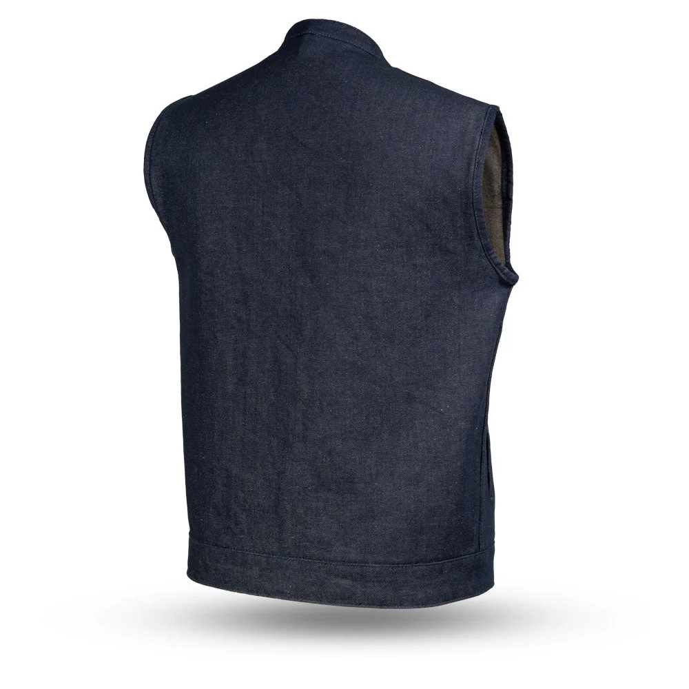 Kershaw Men's Motorcycle Denim Vest - Image 5