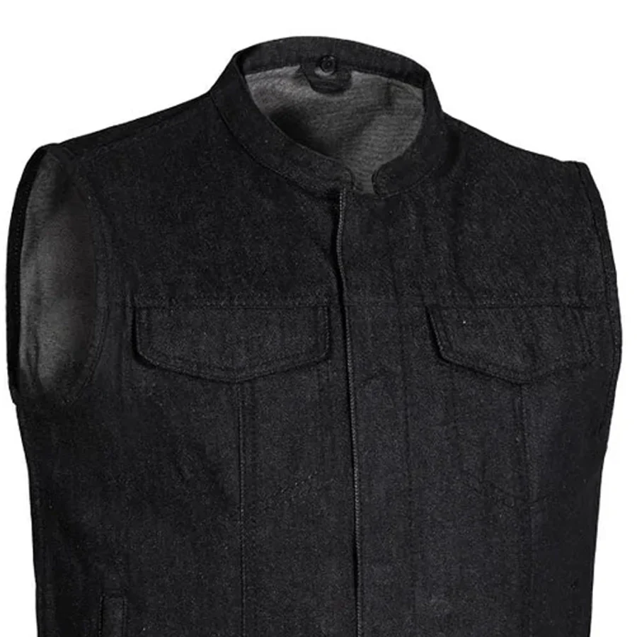 Kershaw Men's Motorcycle Denim Vest - Image 6