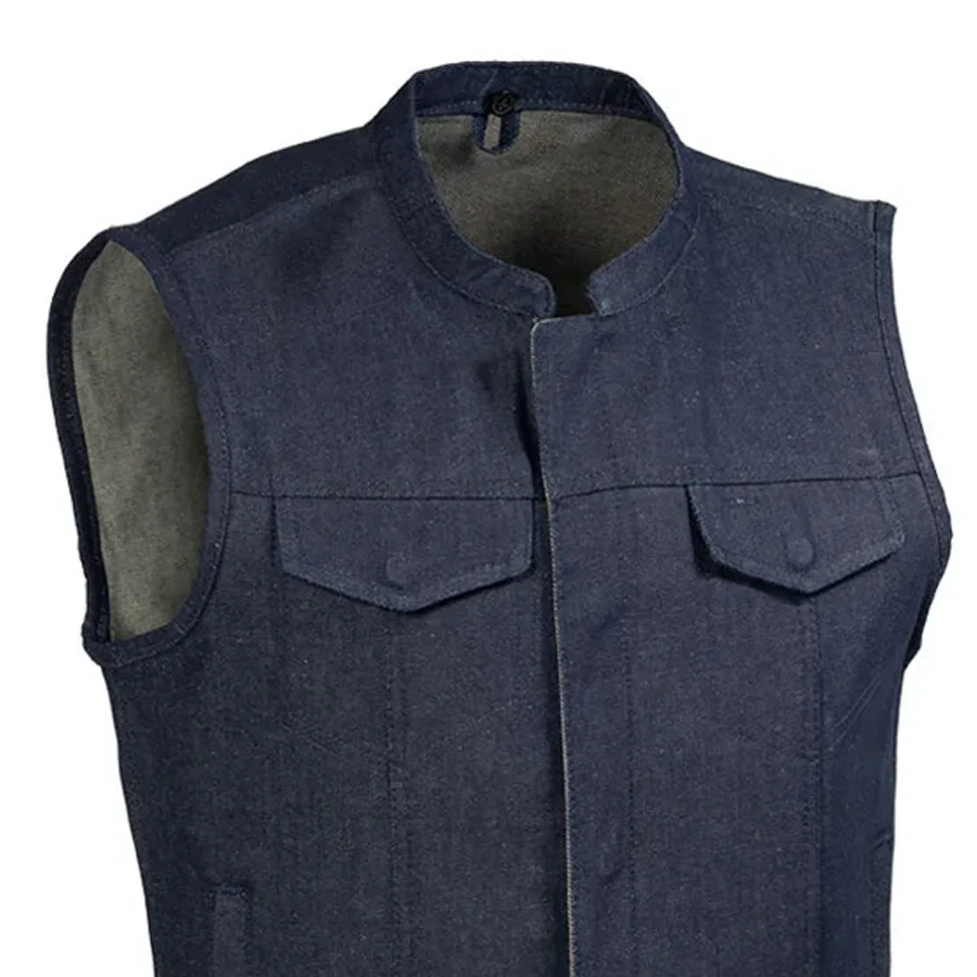 Kershaw Men's Motorcycle Denim Vest - Image 8