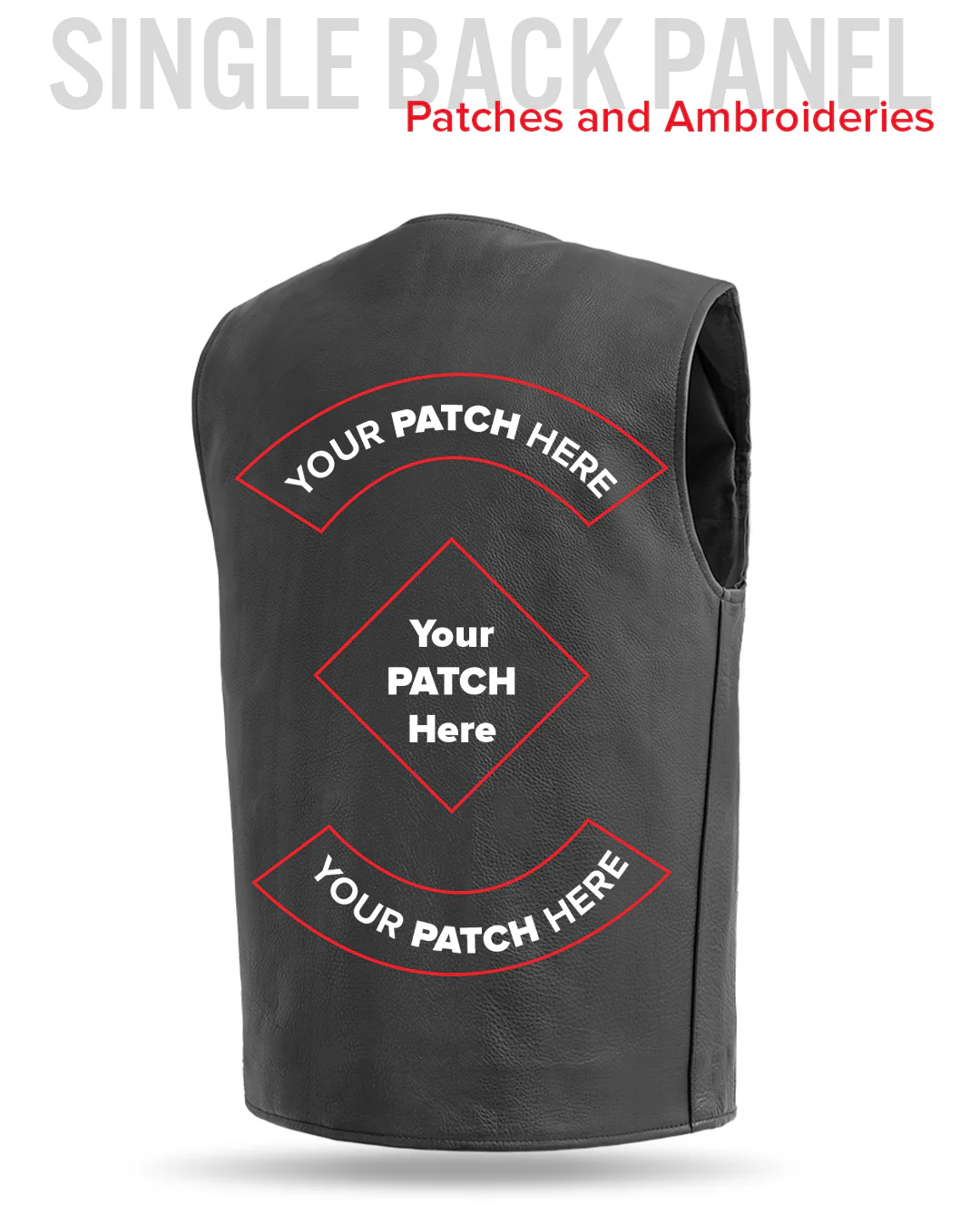 Badlands Men's Motorcycle Leather Vest - Image 8