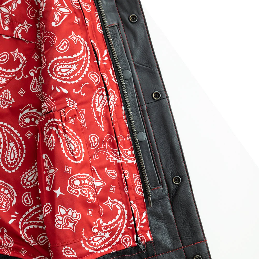 Bandit Men's Leather Motorcycle Vest - Image 10