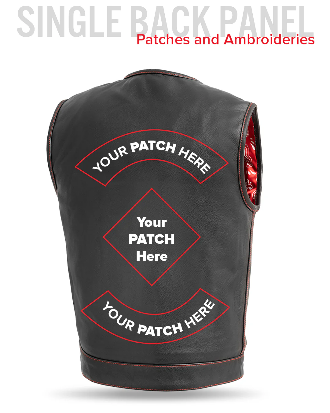 Bandit Men's Leather Motorcycle Vest - Image 16