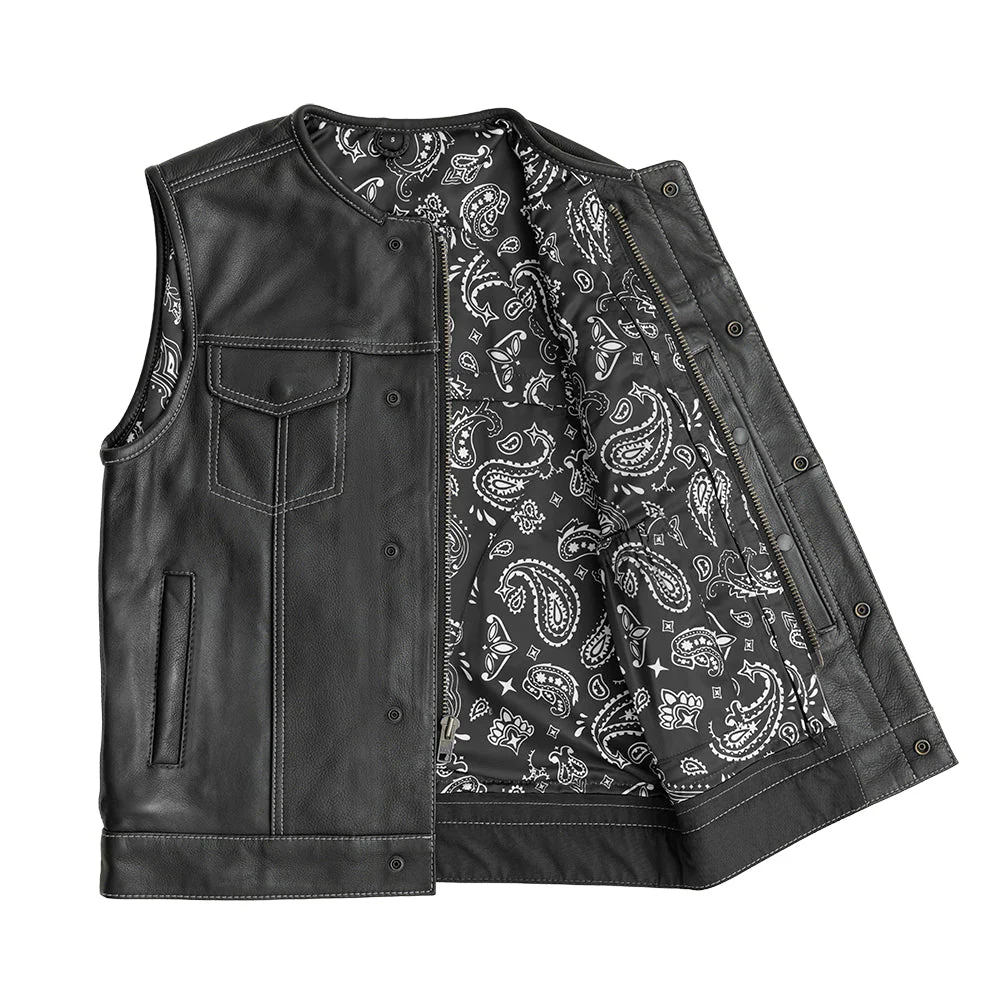 Bandit Men's Leather Motorcycle Vest - Image 3