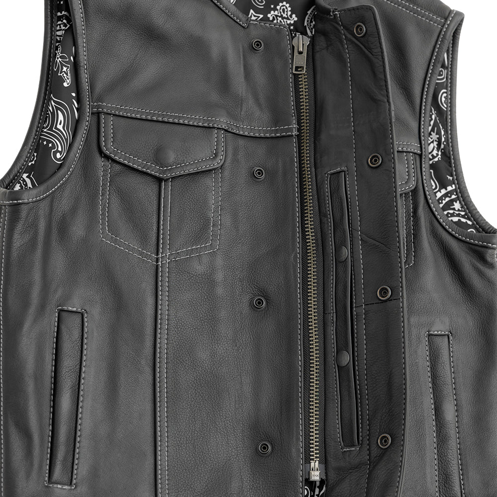 Bandit Men's Leather Motorcycle Vest - Image 5