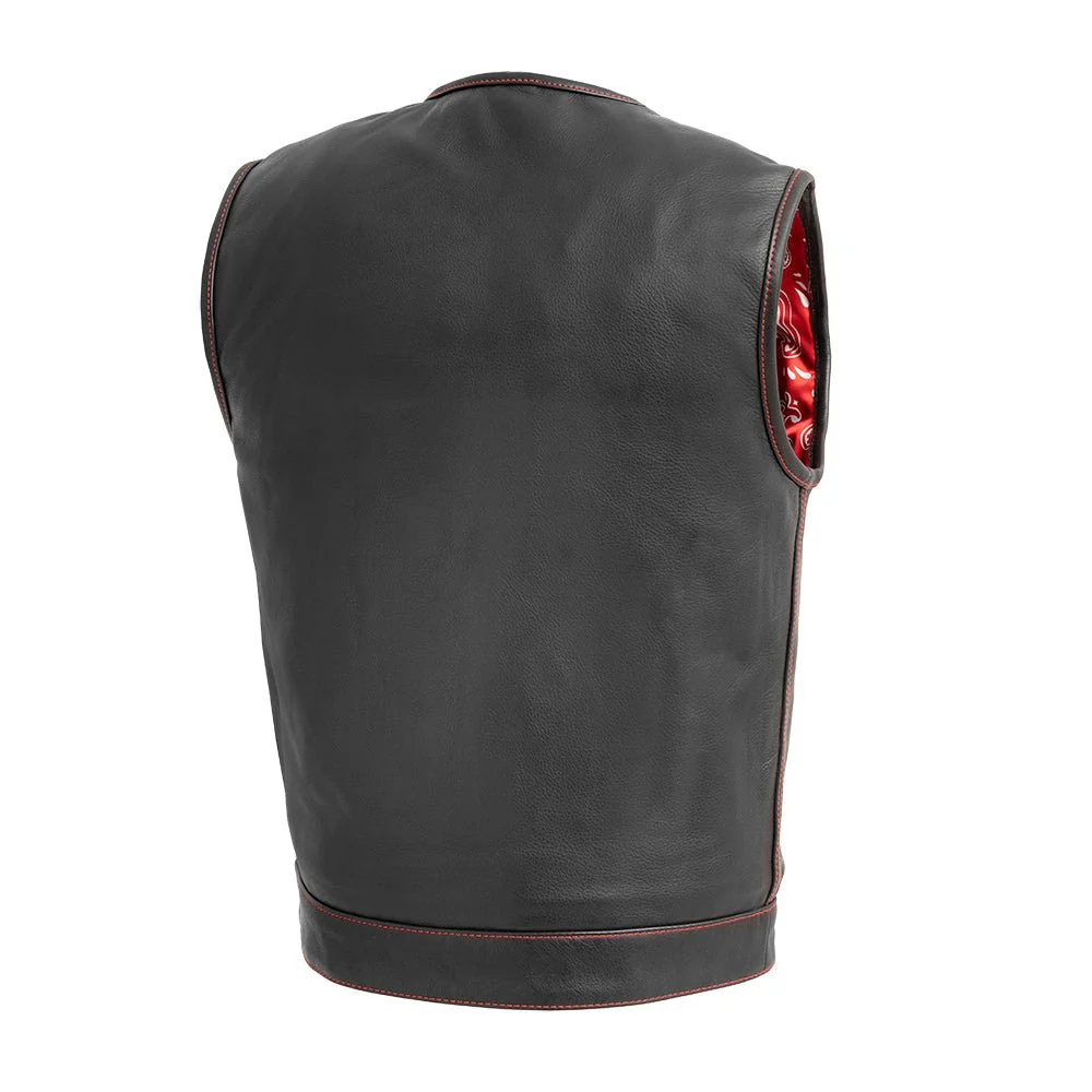Bandit Men's Leather Motorcycle Vest - Image 6