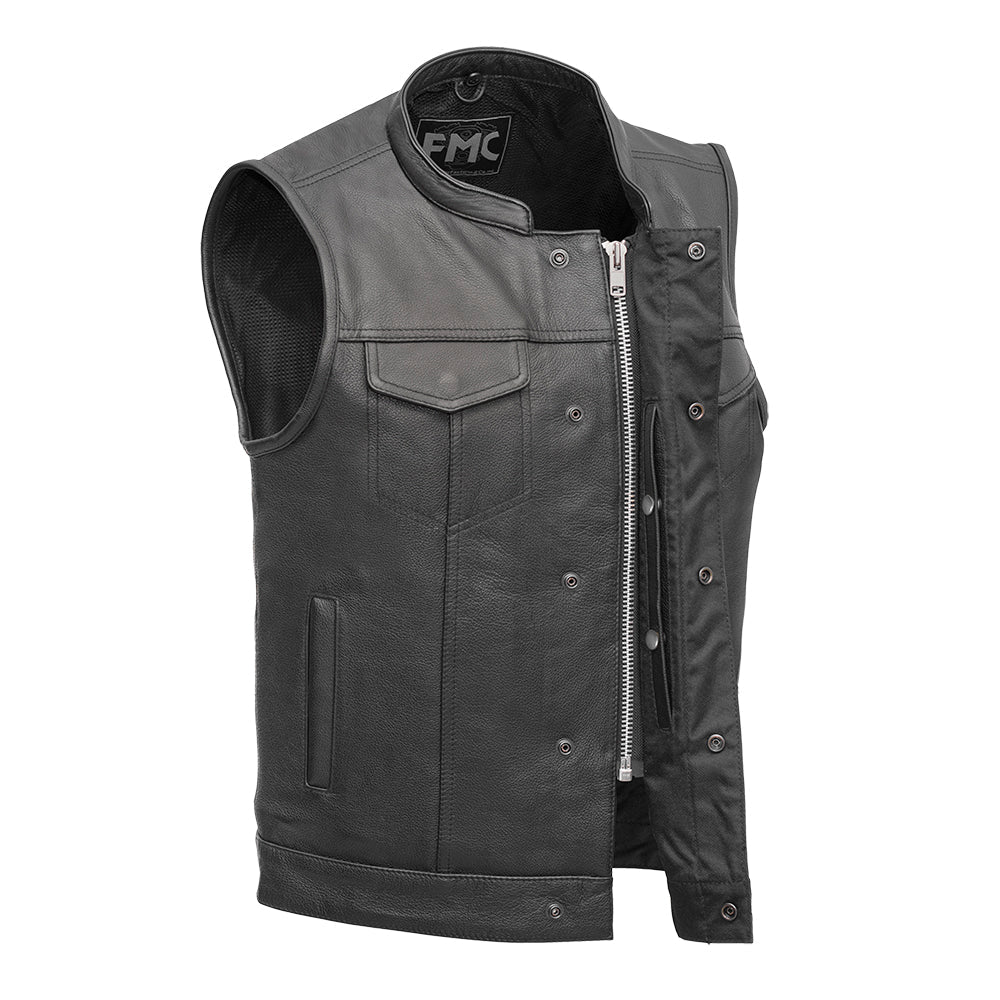 Blaster Men's Leather Motorcycle Vest - Image 4