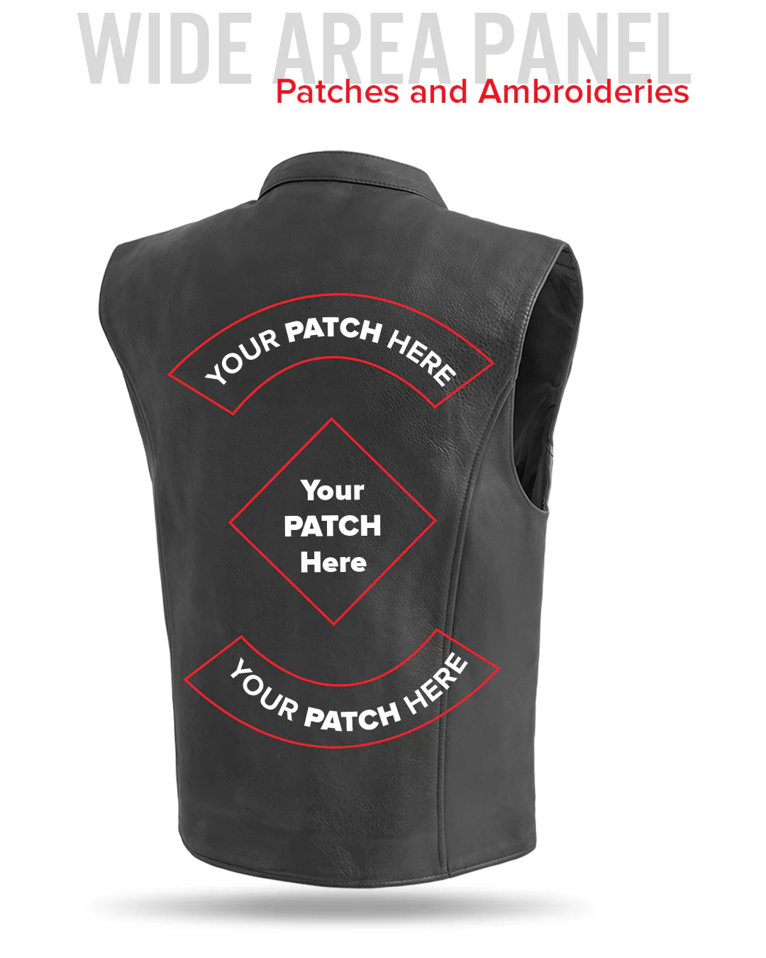 Club House Men's Leather Motorcycle Vest - Image 8