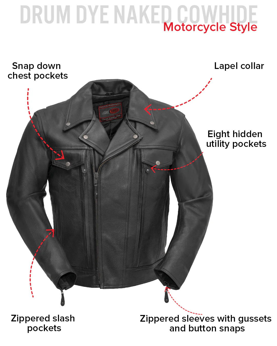 Mastermind Men's Motorcycle Leather Jacket - Image 13