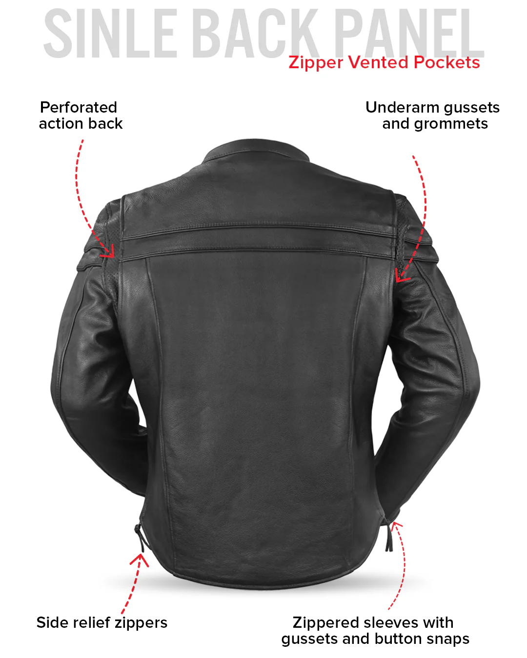 Maverick Men's Motorcycle Leather Jacket - Image 6