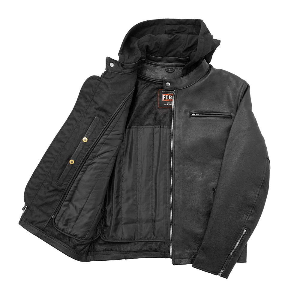 Street Cruiser Men's Motorcycle Leather Jacket - Image 3