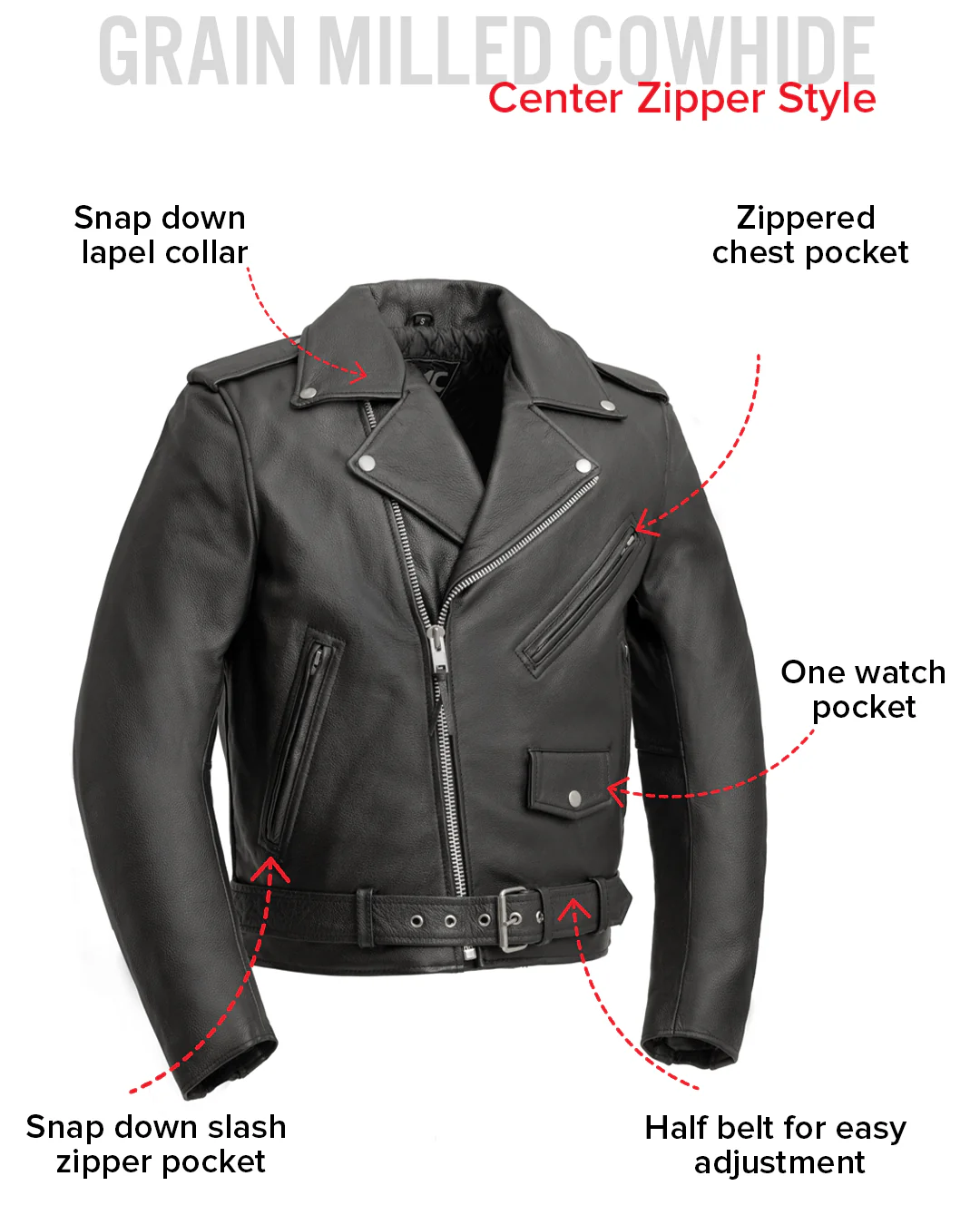 Superstar Men's Motorcycle Leather Jacket - Image 6