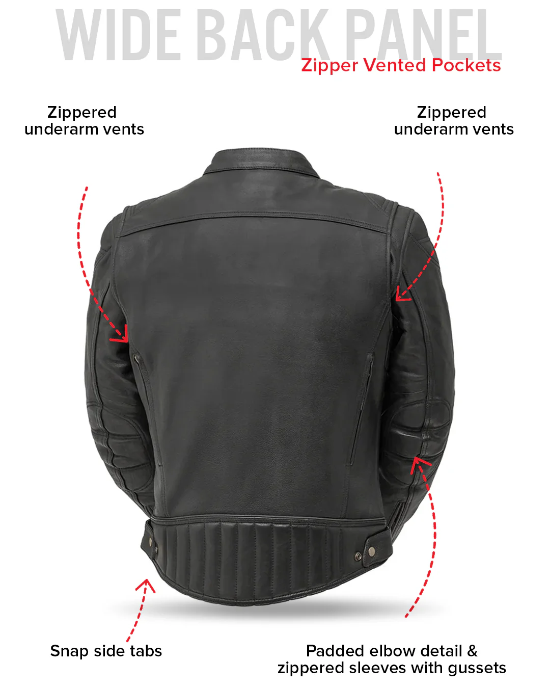 Top Performer Men's Motorcycle Leather Jacket - Image 11