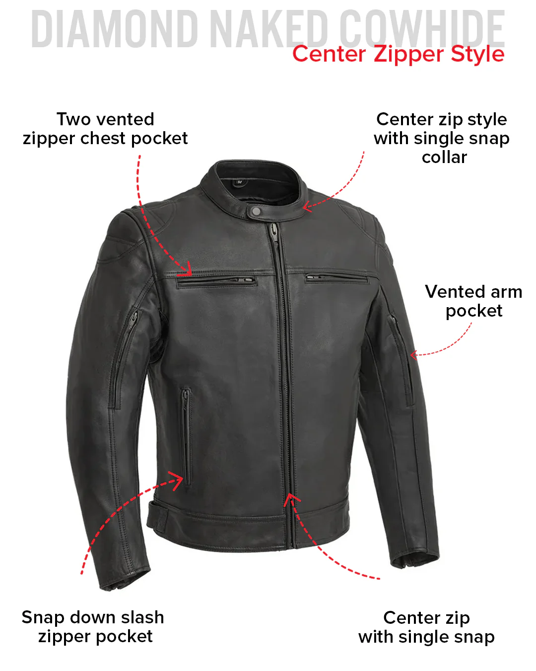 Top Performer Men's Motorcycle Leather Jacket - Image 12