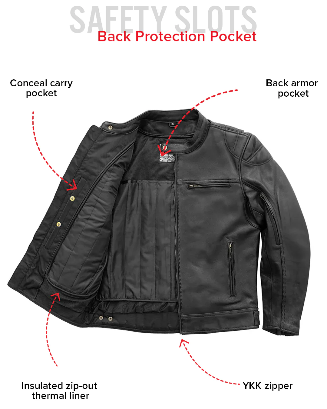 Top Performer Men's Motorcycle Leather Jacket - Image 13