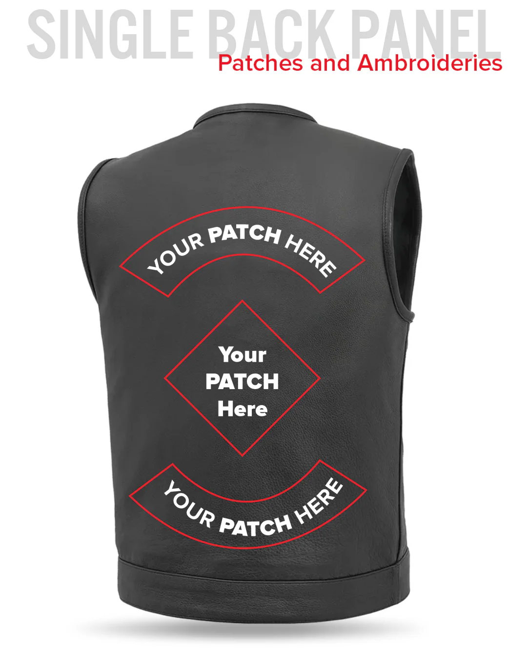 No Rival - Men's Motorcycle Leather Vest - Image 6