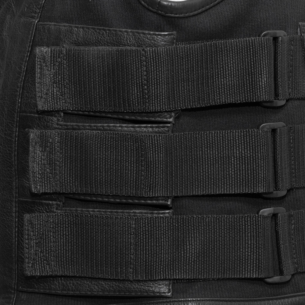 Commando Men's Leather Swat Style Motorcycle Vest - Image 4