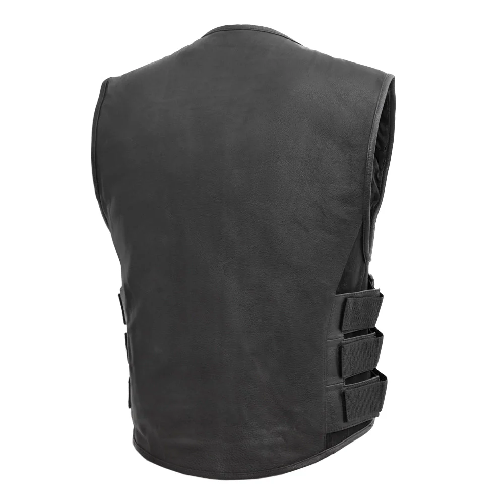 Commando Men's Leather Swat Style Motorcycle Vest - Image 5