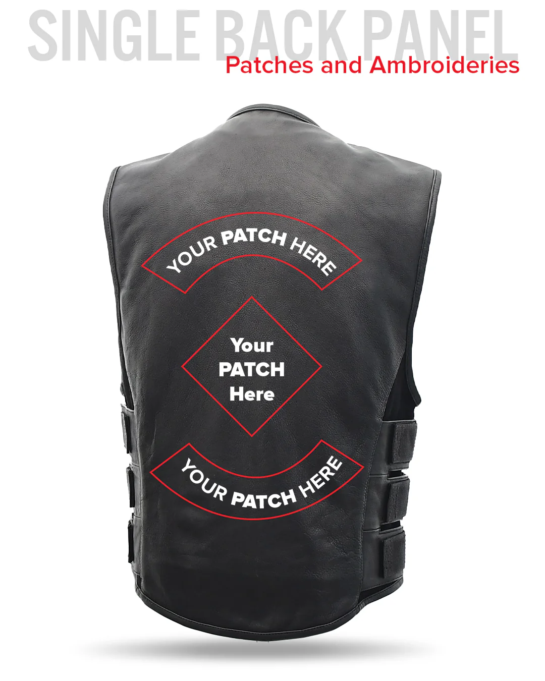 Commando Men's Leather Swat Style Motorcycle Vest - Image 7