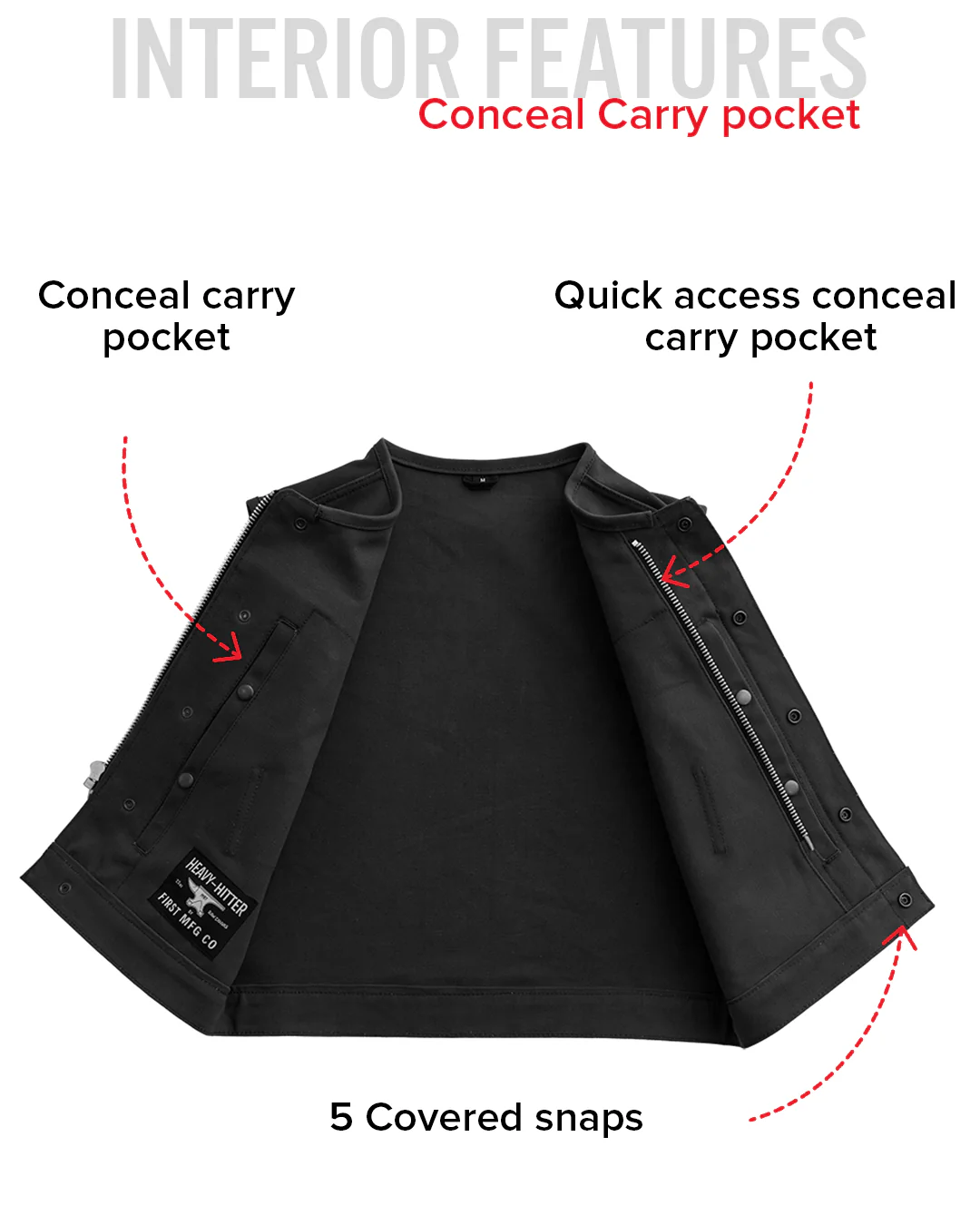 Lowside Men's Motorcycle Twill Vest - Image 8