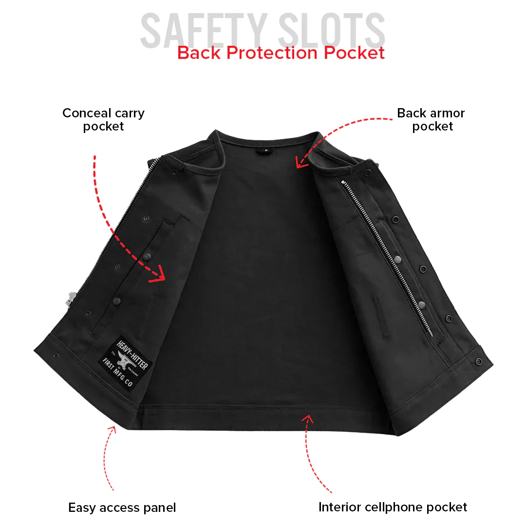 No Limit - Men's Motorcycle Twill Vest - Image 6