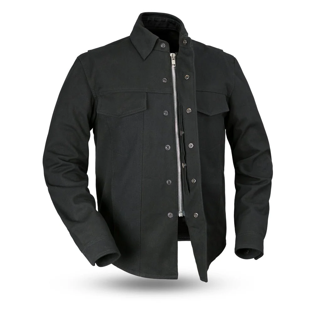 Mercer - Men's Motorcycle Canvas Shirt - Image 3