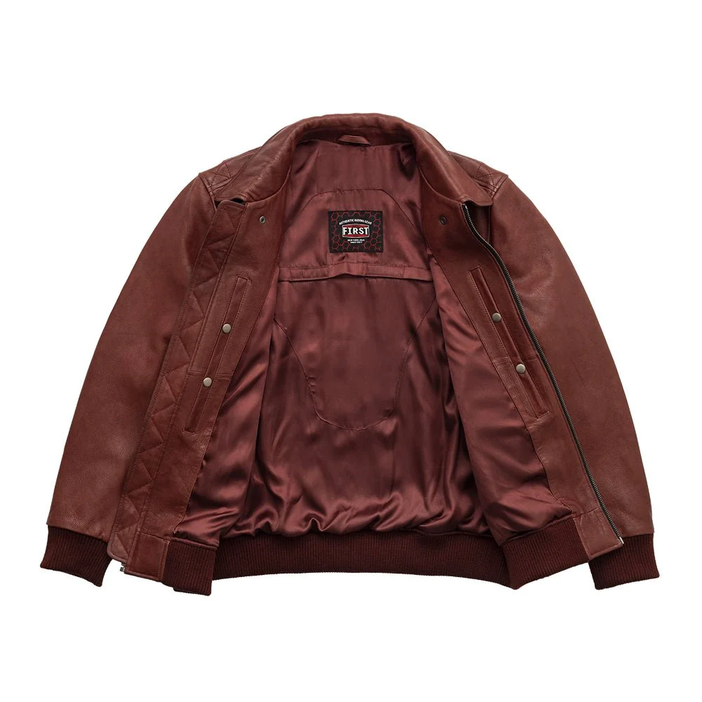 Moto Bomber - Men's Leather Jacket - Image 13