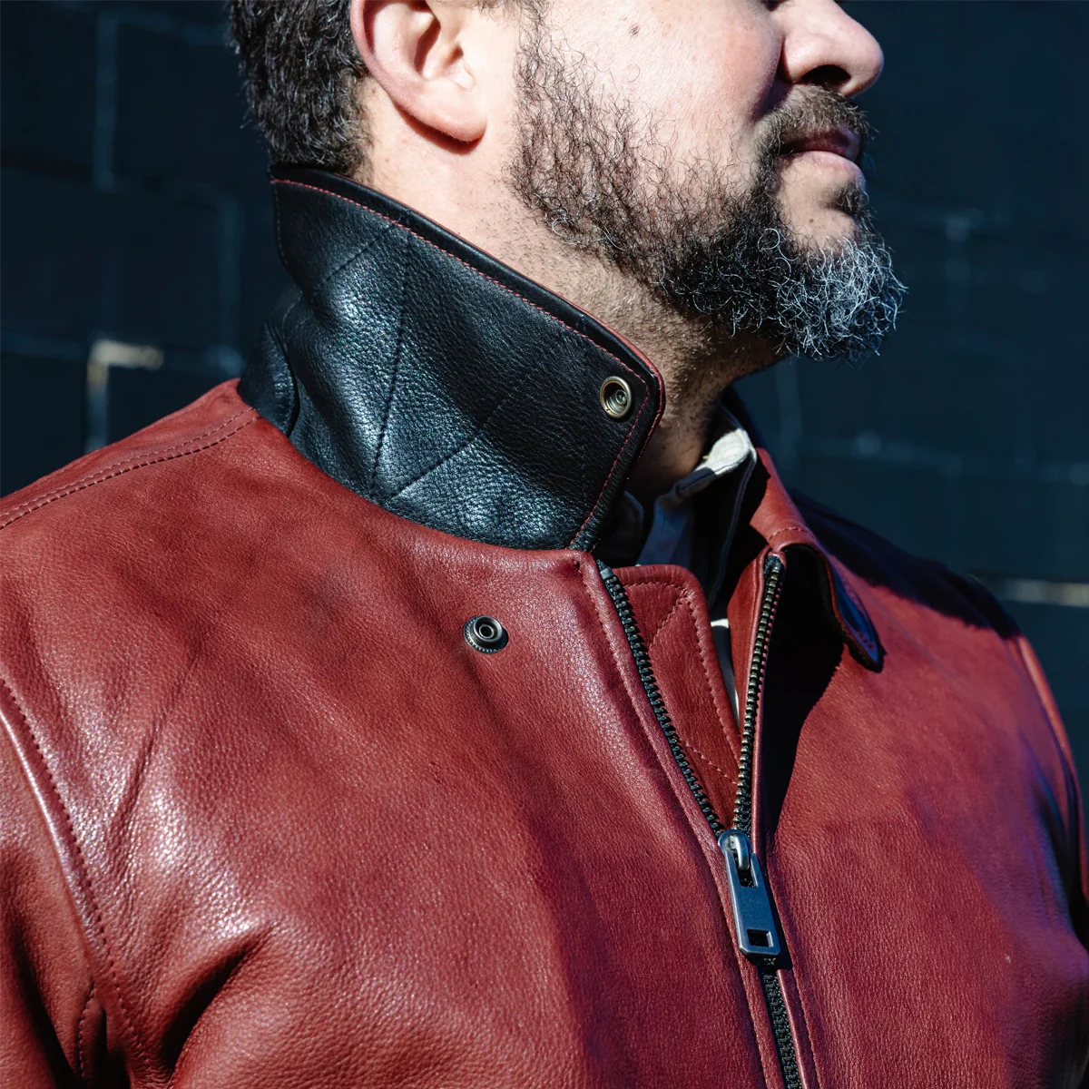Moto Bomber - Men's Leather Jacket - Image 18