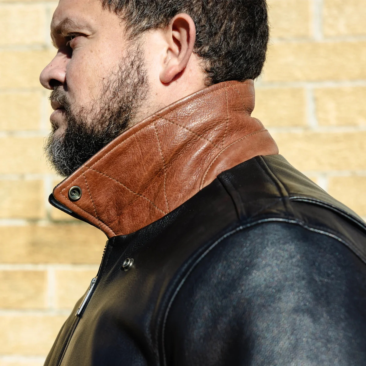 Moto Bomber - Men's Leather Jacket - Image 19