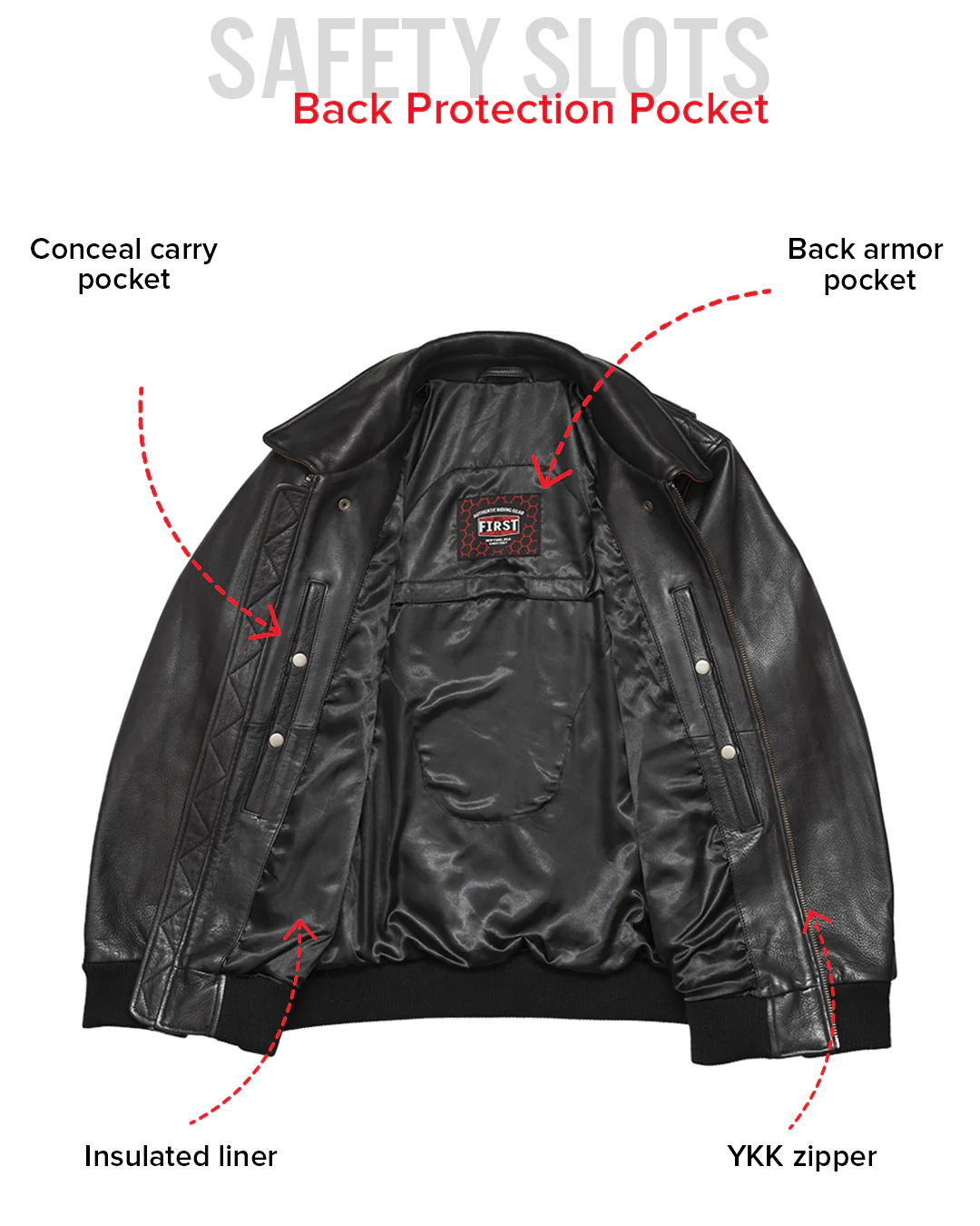 Moto Bomber - Men's Leather Jacket - Image 24