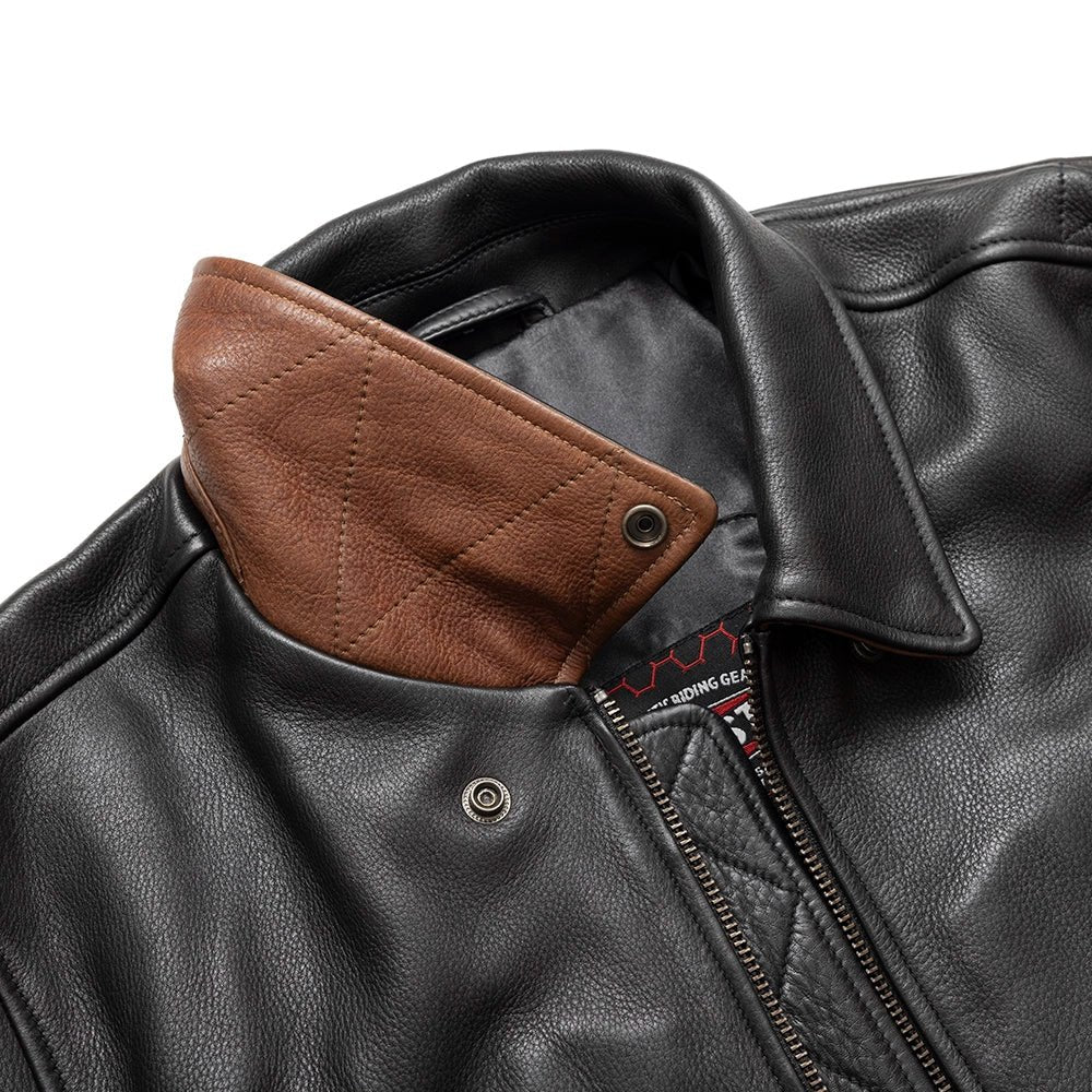 Moto Bomber - Men's Leather Jacket - Image 4