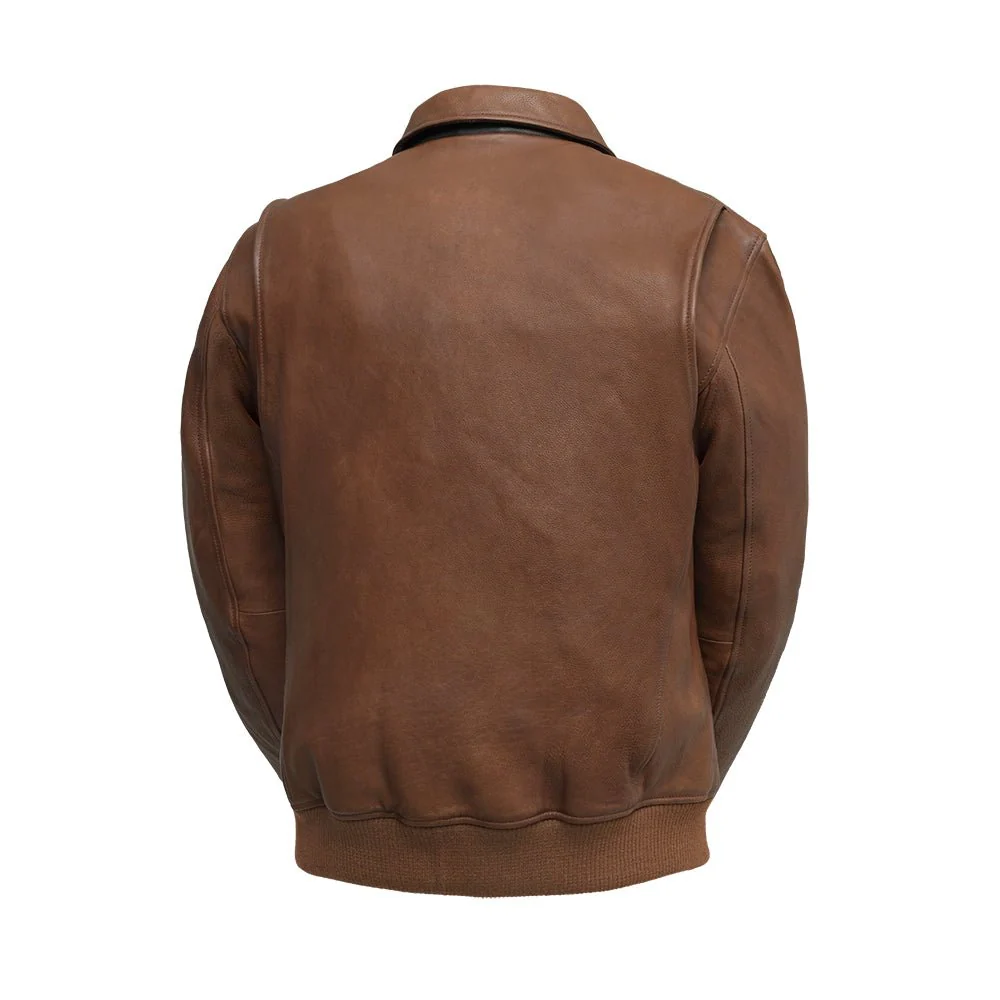 Moto Bomber - Men's Leather Jacket - Image 7