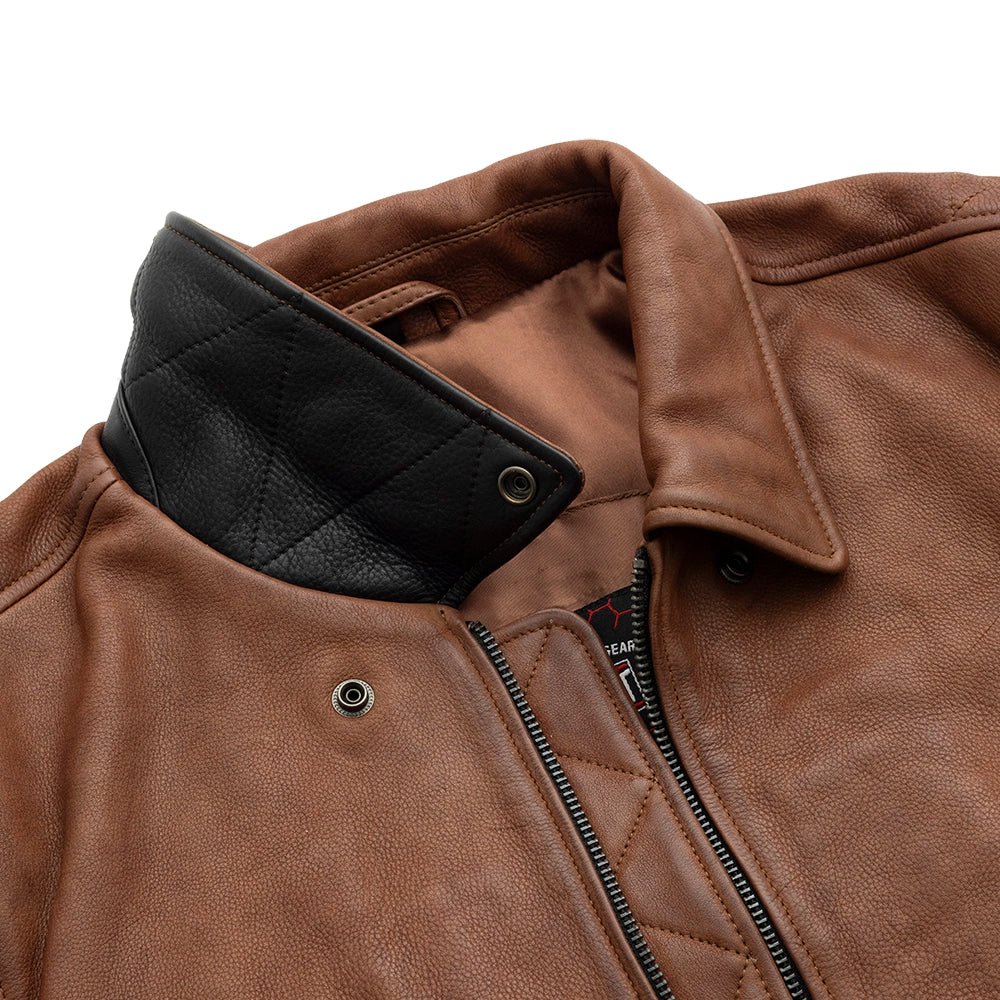 Moto Bomber - Men's Leather Jacket - Image 9