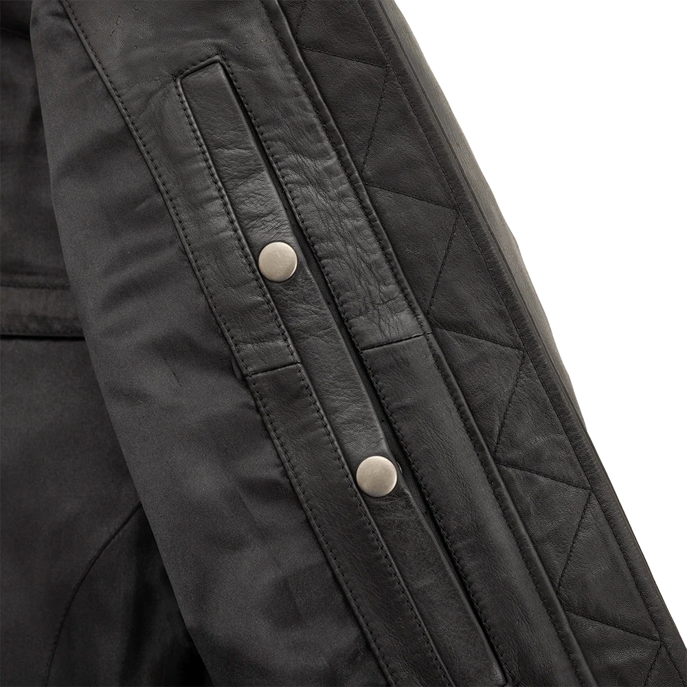 Nancy - Women's Moto Bomber Leather Jacket - Image 5