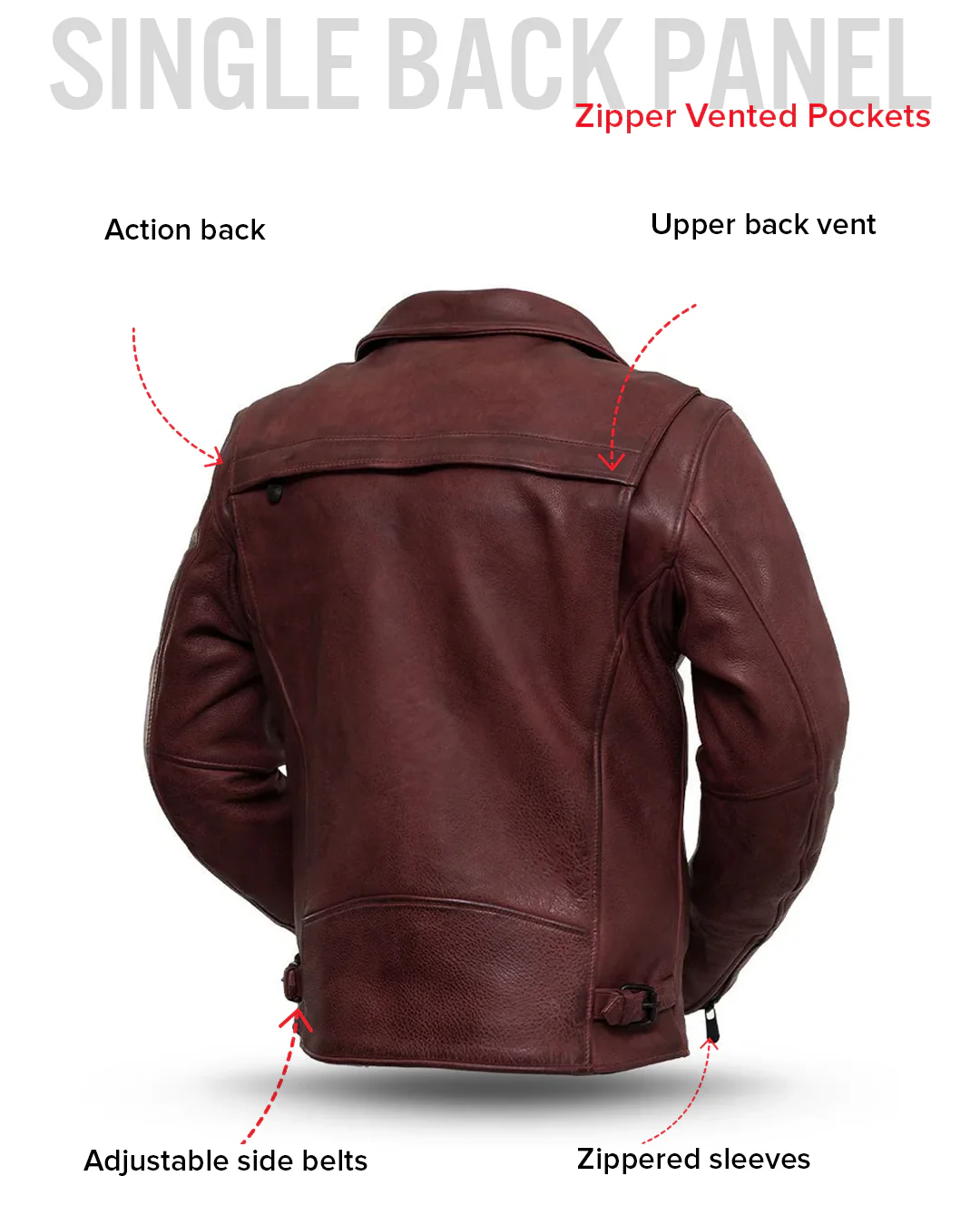 Night Rider Men's Motorcycle Leather Jacket - Image 15