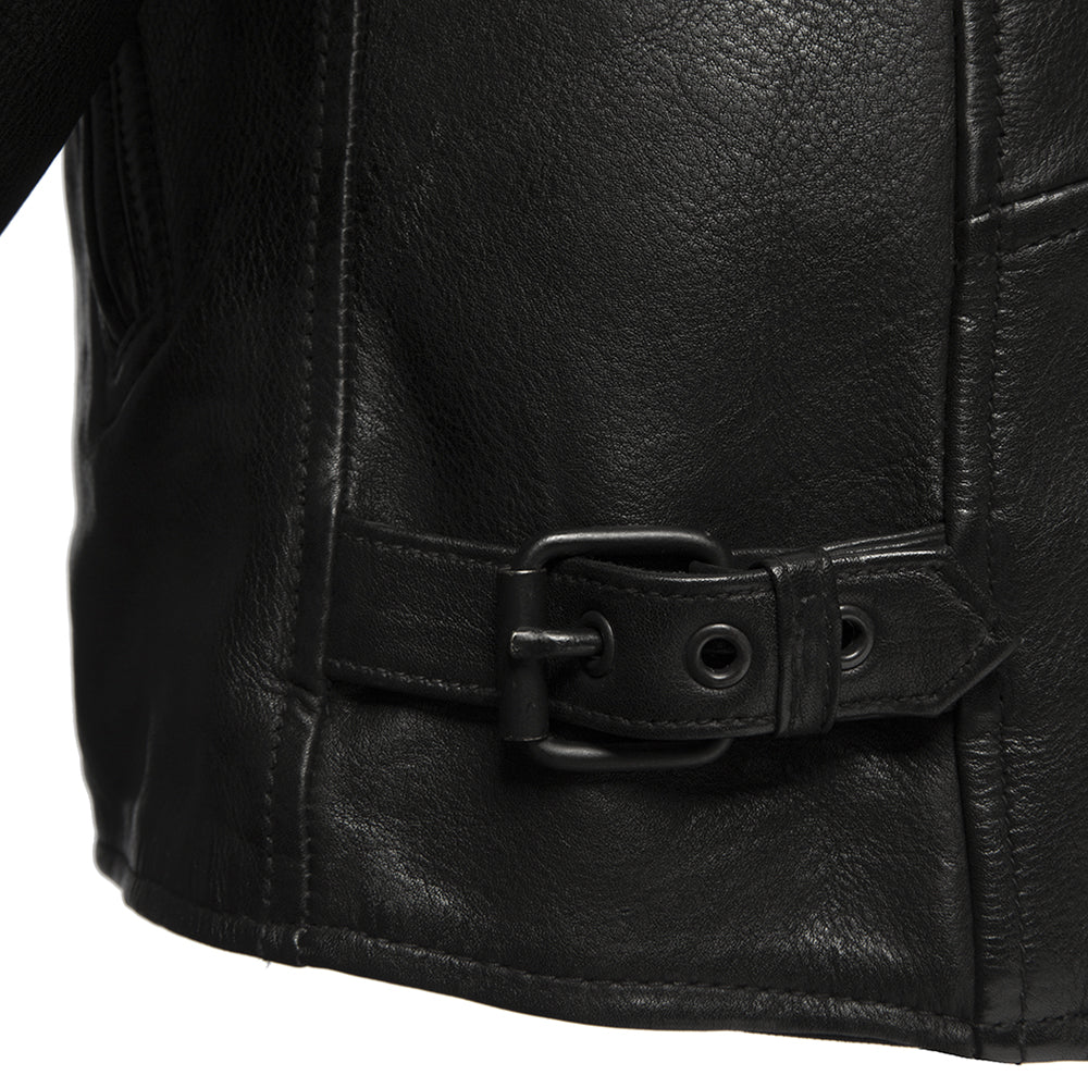 Night Rider Men's Motorcycle Leather Jacket - Image 3