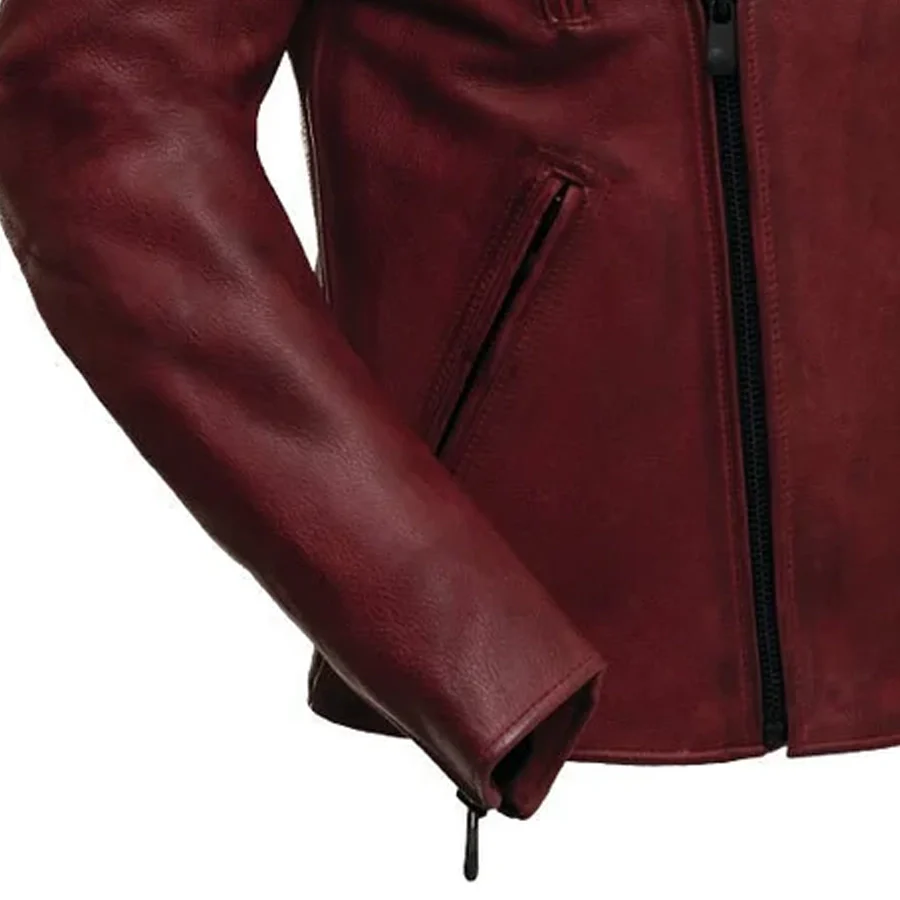 Night Rider Men's Motorcycle Leather Jacket - Image 8