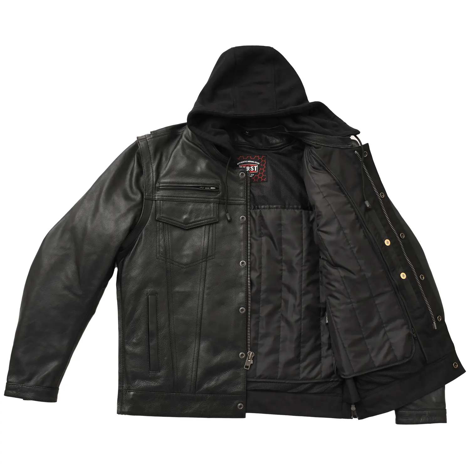 Nightstrike Men’s Motorcycle Leather Jacket - Image 10