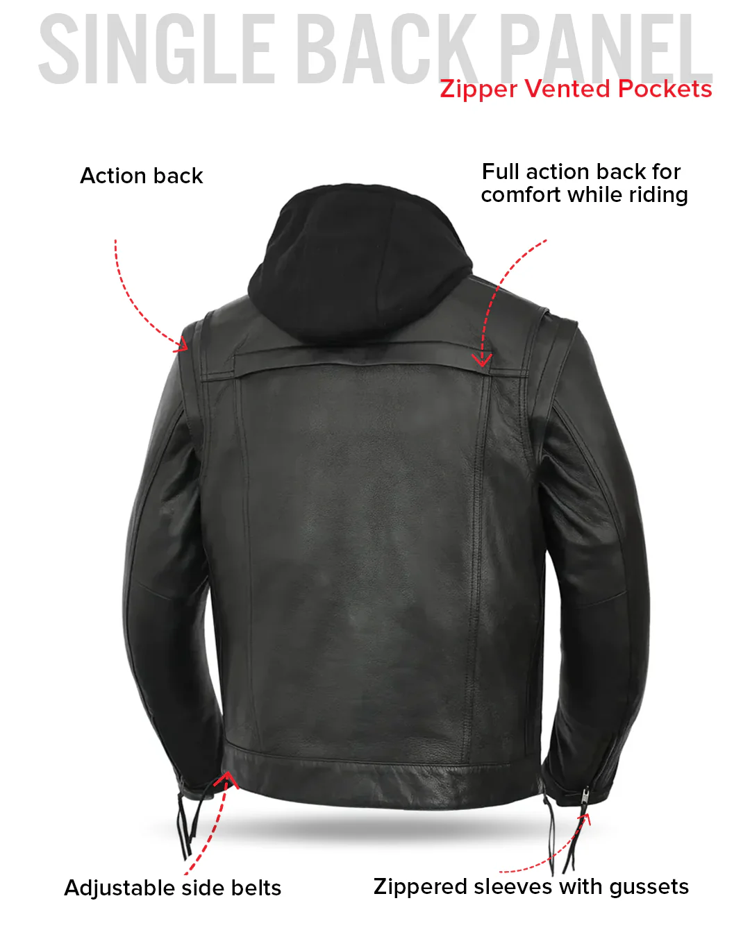 Nightstrike Men’s Motorcycle Leather Jacket - Image 15