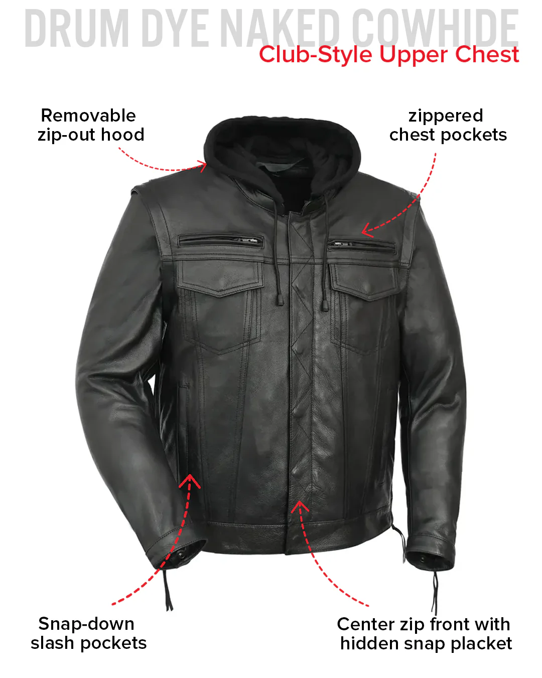 Nightstrike Men’s Motorcycle Leather Jacket - Image 16