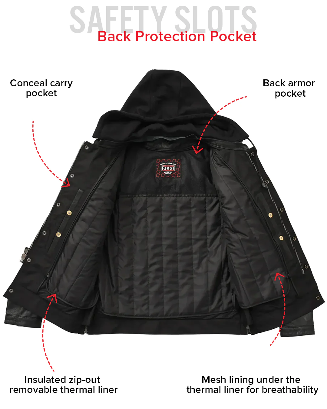 Nightstrike Men’s Motorcycle Leather Jacket - Image 17