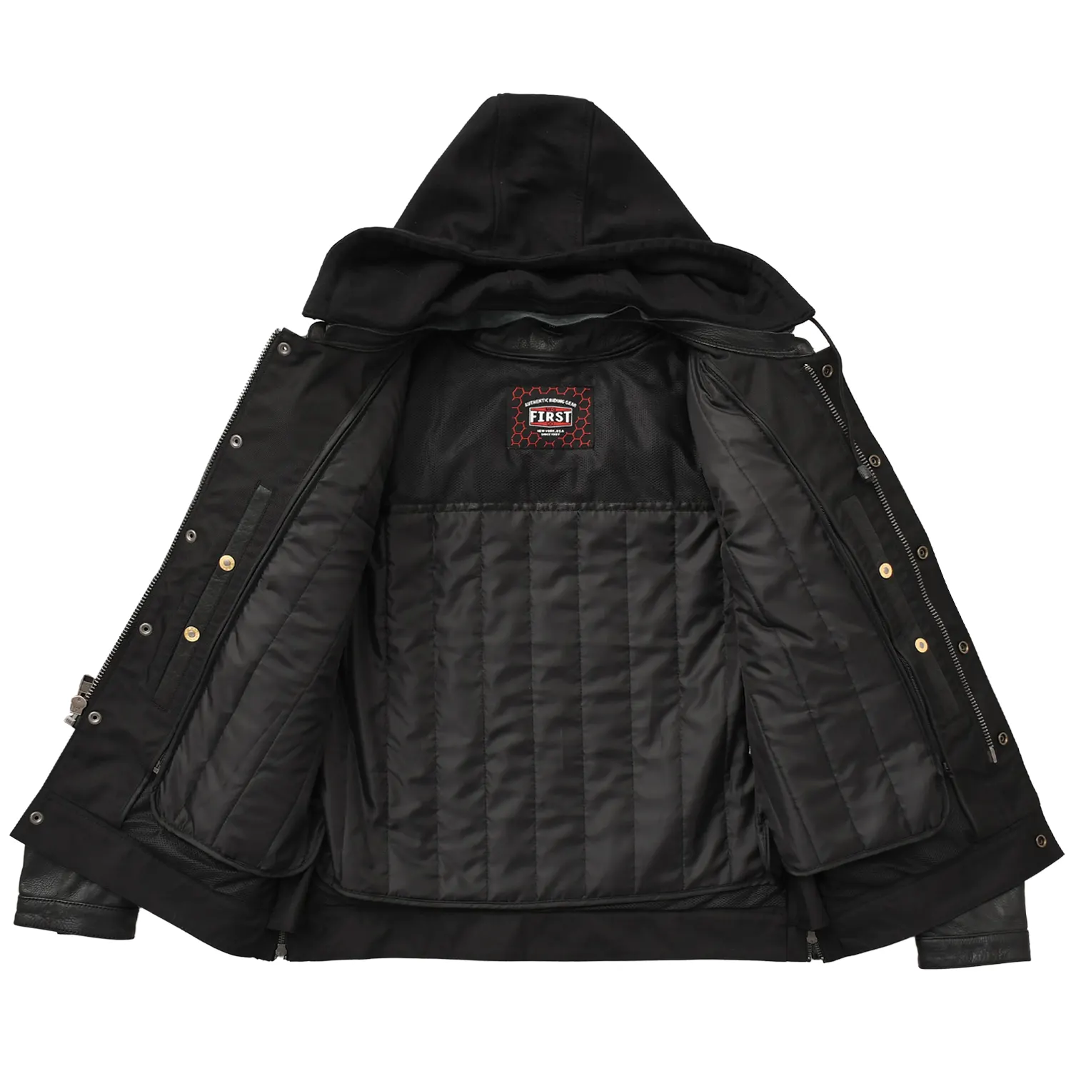 Nightstrike Men’s Motorcycle Leather Jacket - Image 3