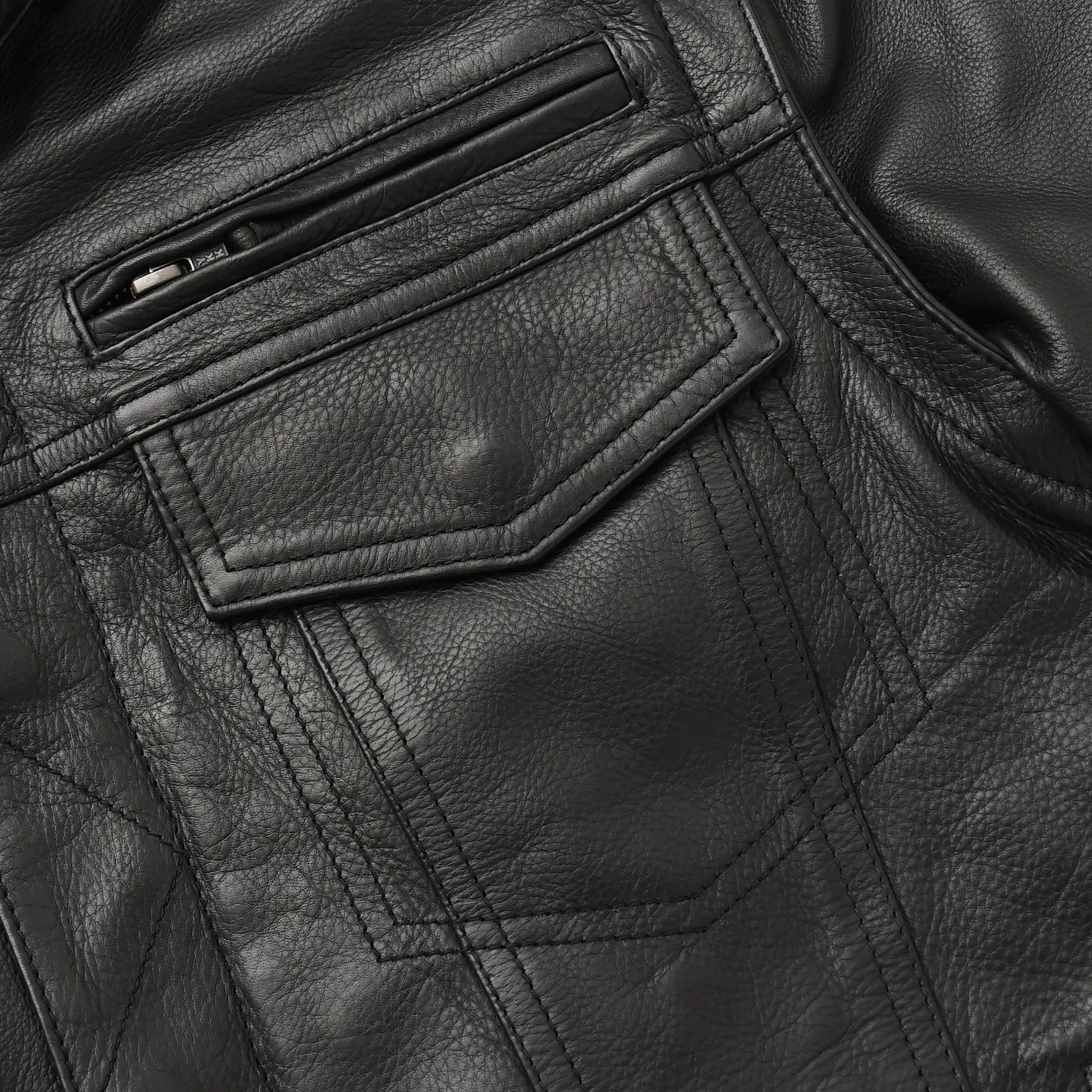 Nightstrike Men’s Motorcycle Leather Jacket - Image 6